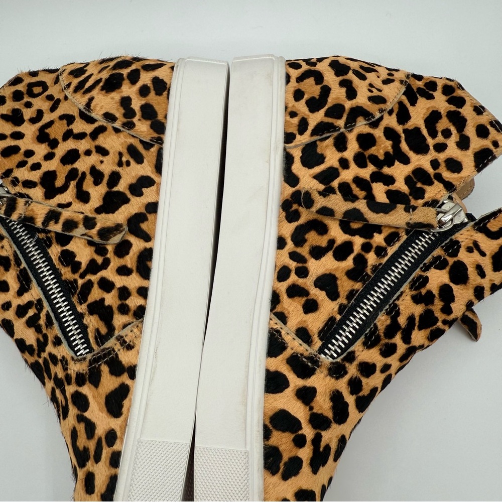 Steve MaddenWomen's Caliber Wedge Sneakers Leopard Print High-Top Sneakers SZ 10 - Picture 10 of 16